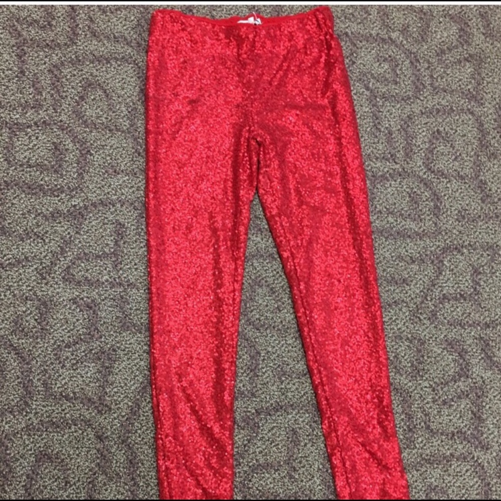 Sequin red pants